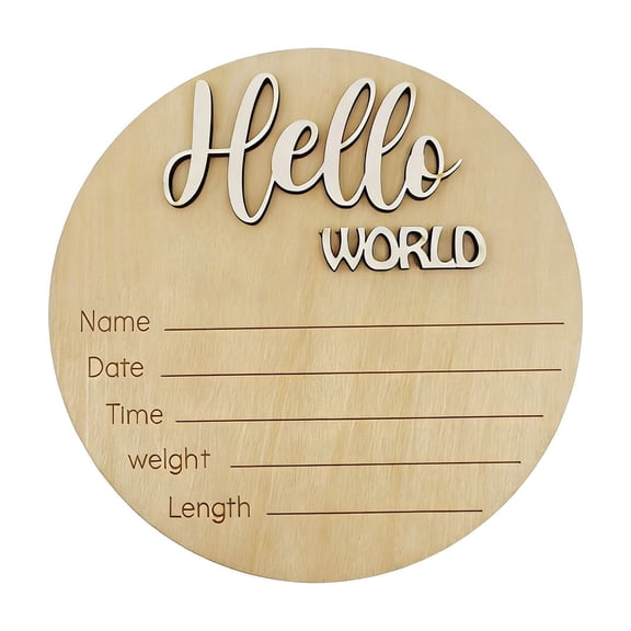 LEHOZIHEQ Wooden Newborn Sign, Birth Announcement Signs, Sign Photo Prop For Baby Newborn Boys And Girls Gift Rustic Baby Shower Decoration