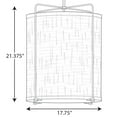 thumbnail image 7 of Progress Lighting Kempsey 3-Light Pendant, Brushed Nickel, Summer Linen Shade, 7 of 7