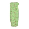 thumbnail image 4 of Sindrella Women's Sleeveless Cotton Blend Snap Front Duster Robe With Pocket - Green Climbing Daisies - Medium, 4 of 4