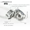 thumbnail image 3 of His and Hers Wedding Ring Sets Couples Rings 10kt White Gold Plated White Cz Titanium band, 3 of 7