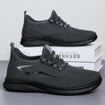thumbnail image 4 of Men's Low-Top Lace-Up Knit Upper Walking Shoes Streamlined Lightweight Sole Casual Daily Athletic Sneakers, 4 of 5
