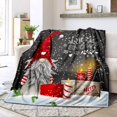 thumbnail image 2 of Christmas Gnome Tomte Flannel Fleece Throw Blanket 80"x60" Merry Christmas Flannel Throw Blanket for Kids Boys Girls Scandinavian Gnomes Christmas Decorations(Blanket Xmas30026-80 x60), 2 of 5