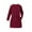 Watermelon Red, variant on Fesfesfes Girls Dress Shirts Solid color Sweater Dress Long Sleeve Dress Round Neck Slim Bodysuit Dress