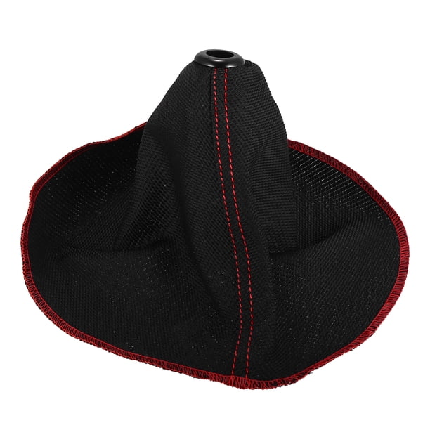 Cubierta para maletero de coche, pomo Universal para palanca de cambios, funda antipolvo para maletero, tela negra con línea roja