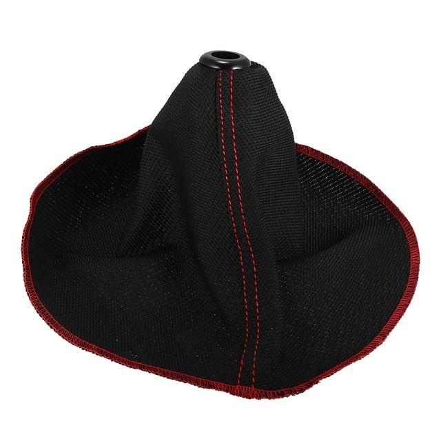 Cubierta para maletero de coche, pomo Universal para palanca de cambios, funda antipolvo para maletero, tela negra con línea roja