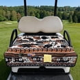 thumbnail image 2 of LedBack 30 x 51 In Golf Cart Seat Towel Blanket Covers Aztec Cow Print Golf Club Cart Seat Covers Suitable for All Seasons Foldable, Brown and White, 2 of 7