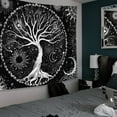 thumbnail image 5 of Tree of Life Tapestry Black and White starry Tapestry Aesthetic Wall Hanging Tapestries Home Decor for Bedroom, Living Room, Dorm (60×80 Inches), 5 of 6