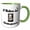 Green/White, variant on 3drose, I Believe in Shakespeare, 11oz Two-tone Black Mug
