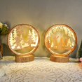 thumbnail image 6 of PatungKu Artistic Wood Christmas LED Night Lamp, Detailed Crafts Christmas Desk Disp, 6 of 10