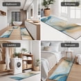 thumbnail image 5 of Blue Gold Marble Pattern Kitchen Rugs Sets Of 3,Kitchen Runner Rugs Non Skid Washable,Decorative Kitchen Floor Mats for Kitchen,Sink,Laundry,17"x30"+ 17"x47" + 17"x59", 5 of 6