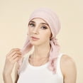 thumbnail image 5 of Dalrosia Women Pre-Tied Beanie Headwear Turban Beanie Caps Head Wrap Headscarf for Women Sleep Hair Cover Hat, 5 of 5