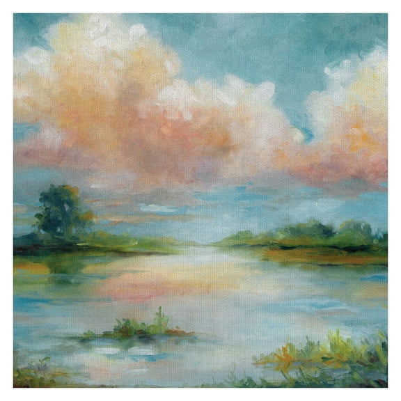 Masterpiece Art Gallery Quiet Spring Colorful Pond By Carol Robinson Canvas Art Print 24" x 24"