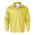 thumbnail image 4 of Vedolay Big and Tall Polo Shirts Quarter-Zip Casual Slim Fit Basic Designed T-Shirts Yellow,XL, 4 of 5