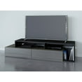 thumbnail image 4 of Nexera Damask 72 Inch TV Stand, Bark Grey And Black, 4 of 5