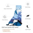 thumbnail image 5 of ZNDUO Bath Towel, Ocean Blue Whale Pattern Oversized Quick Dry Bath Towel Beach Towel - 31.5"x63", 5 of 8