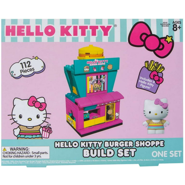 Hello Kitty Build Set & Figure - Burger Shop - 112 Pieces