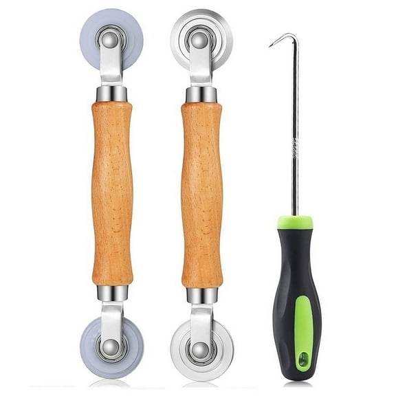 3 Piece Screen Tool Set, Window Screen Spline Roller Tool, Screen Pressure Changer Screen Door Repair Kit,