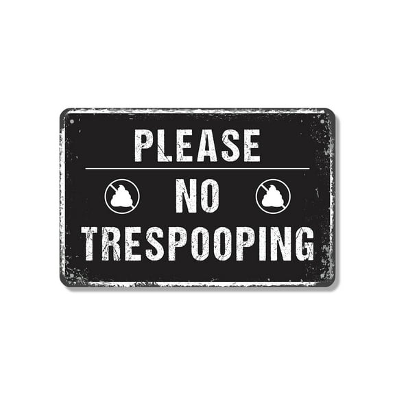 No Pooping Funny 10 Inch x 14 Inch Novelty Aluminum Metal Sign Take It Elsewhere Please Durable Weatherproof UV Protected Perfect for Yards Trails Dog Runs Fun Gift for Neighbors Dog