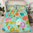 thumbnail image 2 of Castle Fairy Botanical Plants Boy Girl 3Pcs Twin Sheet Sets,Chic Flower Twin Fitted Sheet,Exotic Style Breathable Flat Sheet,Lightweight Room Decor, 2 of 7
