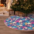 thumbnail image 5 of Rateoe Skull blue leaf Pattern Christmas Tree Skirt with Ties , Christmas Tree Decorations, Farmhouse Christmas Decor Xmas Holiday Decorations-48", 5 of 6