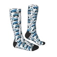 thumbnail image 3 of Fotbe Blue Excavator print Women's Men's Novelty Crew Socks Cotton Socks Knee High Socks for Walking,Running,Nurses,Pregnancy, 3 of 9