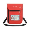 thumbnail image 1 of Openpig Travel Passport Holder Neck Wallet, Blocking Passport Bag with Adjustable Neck Strap, Velcro and Visual Window Design Passport Bag for Men & Women, 1 of 1
