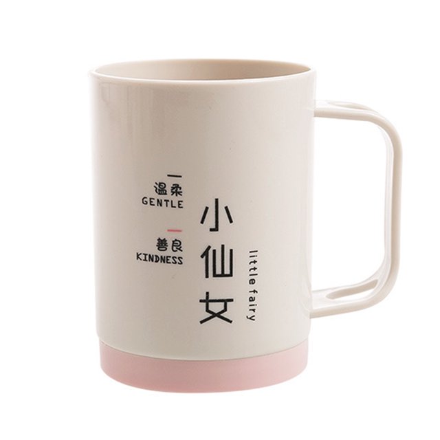 Ounissouiy Taza de para parejas con asa, tazas para cepillos de dientes, reutilizable, con contraste de colores, soporte de de Juegos de accesorios de baño rosa 2