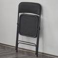 thumbnail image 5 of 2 Pack Folding Chairs with Padded Seats, Portable Stackable Foldable Chairs for Indoor and Outdoor, Commercial Seat with Metal Frame for Events Office Wedding Party, 330lbs Capacity (Black), 5 of 9