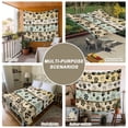 thumbnail image 6 of Teal Brown Paw Prints Tapestry for Bedroom Wall Hanging Tapestry, Vintage Farmhouse Wooden Grain Ceiling Backdrop Tapestries Poster Blanket Wall Decor for Teens Room Living Room Dorm 55" x 73", 6 of 8