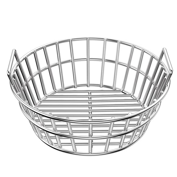 only fire #8567 Charcoal Ash Basket Stainless Steel Charcoal Holder with Handles, Fits Kamado Joe-Joe Junior Grill