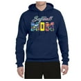 thumbnail image 2 of Wild Bobby, Colorful Softball Mom, Mother's Day, Unisex Graphic Hoodie Sweatshirt, Navy, Medium, 2 of 3