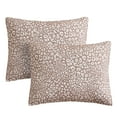 thumbnail image 4 of DESIGN STUDIO Leopard Cocoa 3-Piece All-Season Soft Woven Matelasse Jacquard Reversible Cotton Blend Quilt Set - Full/Queen, 4 of 5
