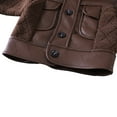 thumbnail image 6 of Esaierr Kids Baby Boys Jacket 2-6Y Toddler Leather Jacket Coat Kid Leather Jacket Fashion Lapel Autumn Winter Outerwear, 6 of 8