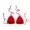 C-Red, variant on Bigetiay String Bikini Tops For Women Spaghetti Straps Swim Sports Top Minimalist Push Up Swim Tops No Bottom, Size S