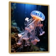 thumbnail image 2 of Designart "Luminescent Beauty of Jellyfish II" Animals Floater Framed Canvas Print, 2 of 7