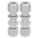 thumbnail image 1 of uds mamparo de compresión 316 accesorio conector de ajuste de virola doble de acero inoxidableФ8, 1 of 8