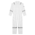 thumbnail image 5 of MSemis Men's 100% Cotton Work Overalls Reflective Strips Jumpsuit Dustproof Dungarees Coveralls White 5XL/195, 5 of 7