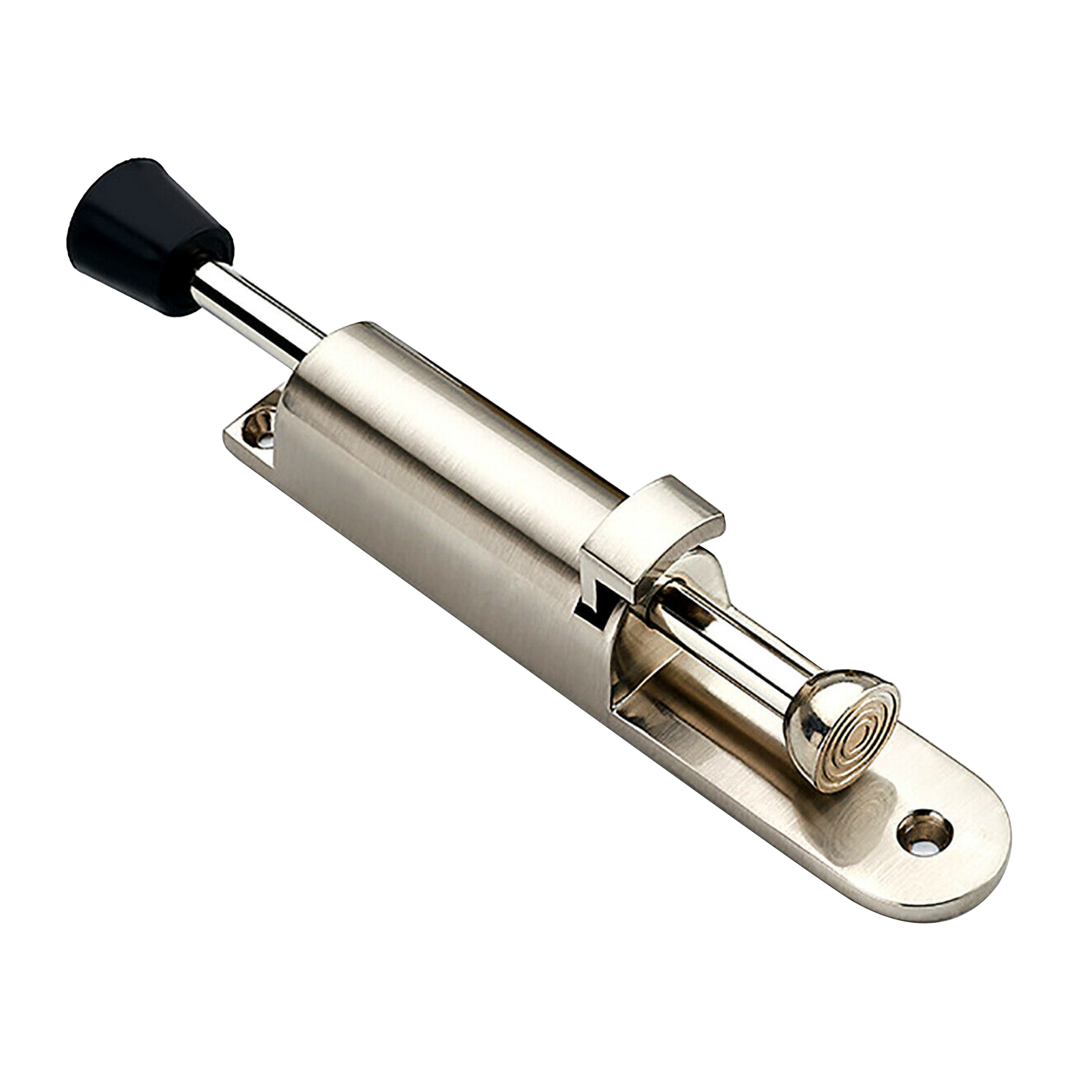 Spring Load Stopper Foot Press Door Stop Silver Stainless Steel Telescopic Door Stopper ...
