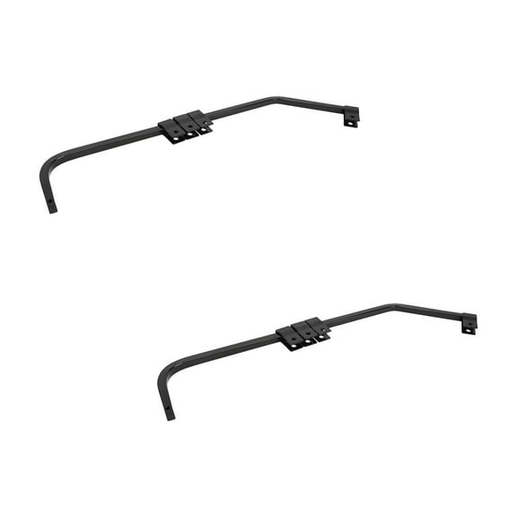 2 Pack 27.42"x7.31" Black Angled Mud Flap Hanger w/ Mounting Bracket Bar for Semi Trucks Shot Peen and Painted Replace OEM B35L/R, A35L/R Freightliner BTS A35RLB 80