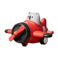 thumbnail image 3 of Tipo de prensa Avión de juguete de fricción Avión de juguete para bebé Avión de juguete para bebé Coche de carreras de animales para niños pequeños Rojo, 3 of 8