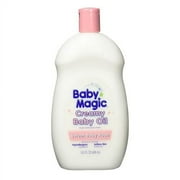 Baby Magic Creamy Baby Oil, Sweet Baby Rose, 16.5 Oz, 6 Pack