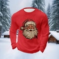 thumbnail image 4 of COSFO Men’S Shirts Waffle Crewneck Casual Long Sleeve Christmas Shirts Loose Fit Pullover Graphic Tees, 4 of 5