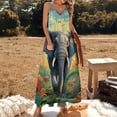thumbnail image 2 of Colorful Elephant Flower Design Sleeveless Dress Woman Fashion Long Dresses Women's Summer Suit Dress 2025, 2 of 7