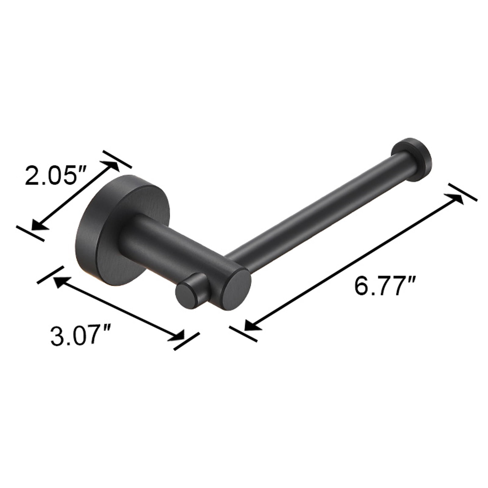 Wall Mounted Toilet Paper Holder,Thicken Toilet Roll Holder for Bathroom, Kitchen,Matte Black