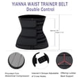 thumbnail image 4 of YIANNA Latex Waist Trainer for Women Tummy Control Jsculpt Sweat Slimming Belt Workout Training Sport Girdle Black-XS, 4 of 7