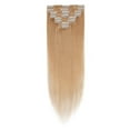 thumbnail image 3 of MY-LADY Clip in 100% Remy Human Hair Extensions 48Pcs Full Head Weft Highligh Hairpiece Long Straight #24 Natural Blonde 24inch, 3 of 10