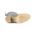 thumbnail image 5 of BLISSFUL STEP Women's Boots Round Toe Block Heel Over Knee High Faux Suede Boots Grey 8.5, 5 of 7