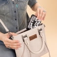 thumbnail image 3 of Montana West Wrangler Women's RFID-Blocking Leopard Print Wallet - Compact Bifold Credit Card Holder with Kiss Clasp, Black, 3 of 7