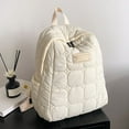 thumbnail image 2 of WANDF Backpack for Women Lightweight Casual Quilted Daypack Vintage Winter Style Bookbag for College, High School, Work, Travel, Beige, 2 of 7