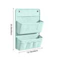 thumbnail image 3 of Wall Mounted Storage Organizer With 2 Layered Pockets Wall Hanging Cloth Bag For Dormitory Bedroom, 3 of 6